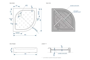 Второе фото. Поддон универсальный MELODIA DELLA VITA Round