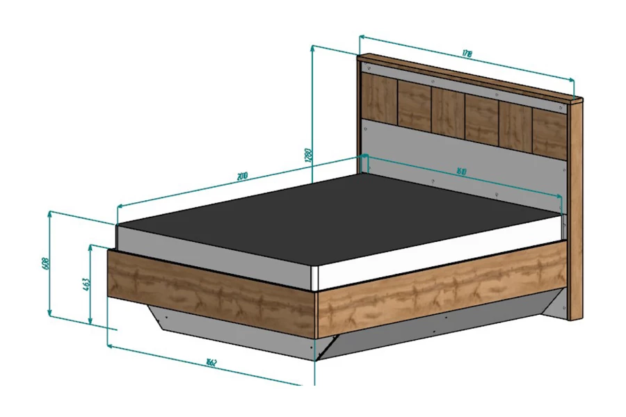 Кровать без подъёмного механизма Аризона (изображение №8)