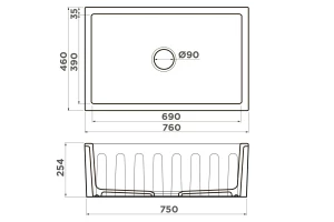 Второе фото. Мойка врезная OMOIKIRI Mikura 76