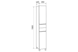 Второе фото. Шкаф-пенал Стоун 35
