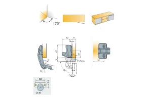 Второе фото. Комплект петель Titus T-type