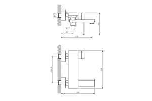 Второе фото. Смеситель для ванны ORANGE Splito M36-100 Cr хром