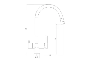 Второе фото. Смеситель для кухни G4398-36