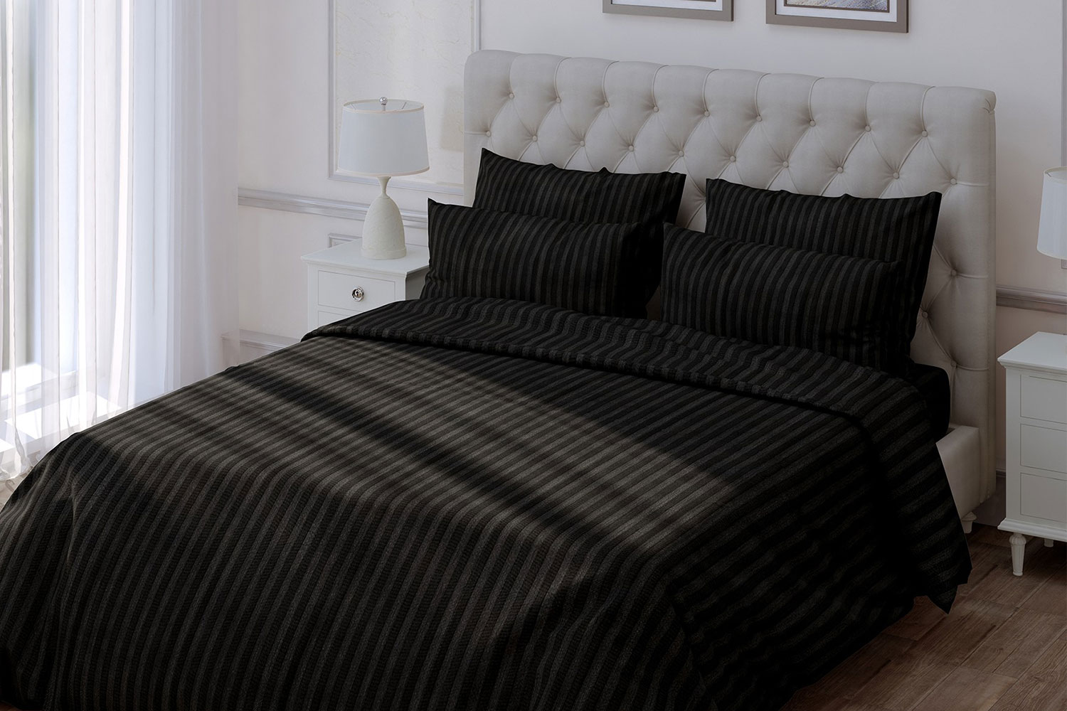 Комплект постельного белья Stripe Premium Black