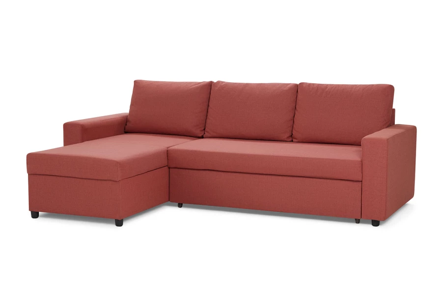 Угловой диван-кровать - аналог IKEA VILASUND, 235х90х155 см, розовый (изображение №1)