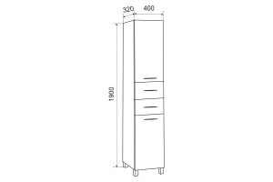 Второе фото. Шкаф-пенал Рокард 40