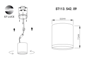 Второе фото. Светильник потолочный ST113.542.09