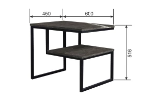 Второе фото. Журнальный стол лофт Shelf Nut