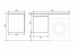 Второе фото. Тумба подвесная под стиральную машину Magenta