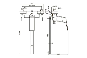 Второе фото. Смеситель для ванны ARGOTECH Grano black с душевой гарнитурой