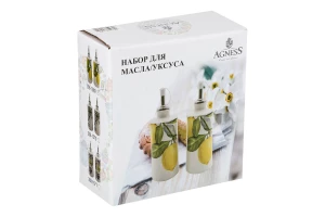 Второе фото. Набор для масла и уксуса Лемон Три