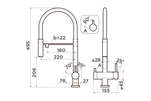 Второе фото. Смеситель OMOIKIRI Kanto