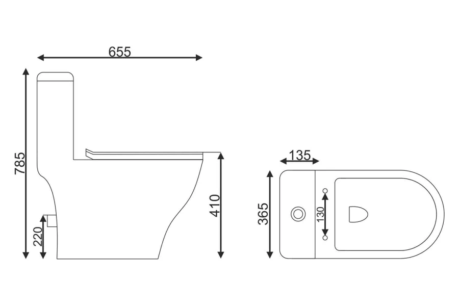 Унитаз-монолит EVA GOLD T1060UF с гофрой и подводкой (изображение №5)