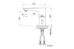 Второе фото. Смеситель для умывальника сенсорный IDDIS Pulse