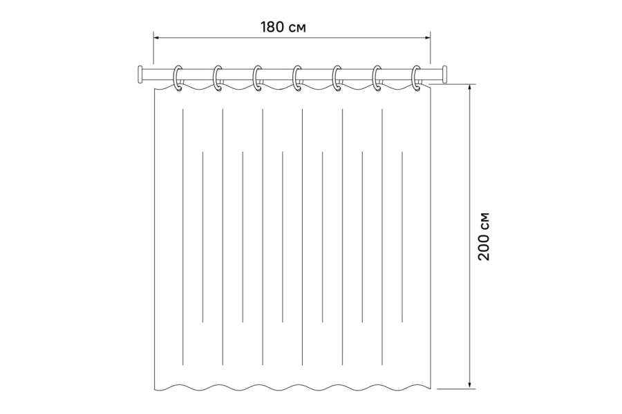 Штора для ванной комнаты IDDIS B08P218i11 (изображение №6)
