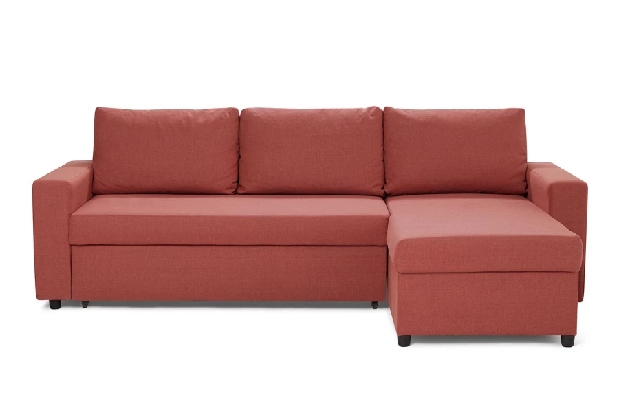 Угловой диван-кровать - аналог IKEA VILASUND, 235х90х155 см, розовый (изображение №6)