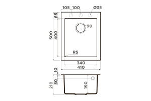 Второе фото. Мойка врезная OMOIKIRI Bosen 41