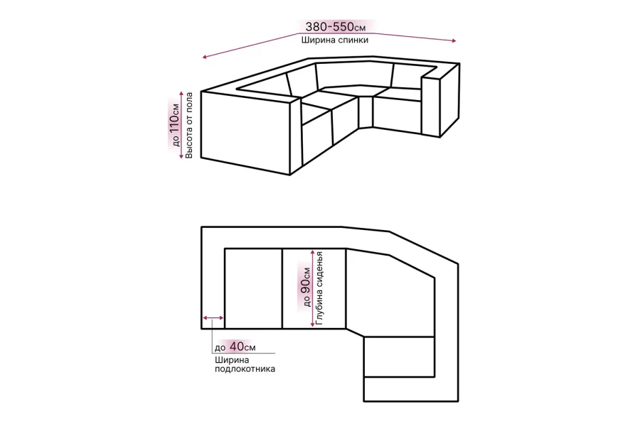 Чехол для углового дивана Микрофибра (изображение №3)