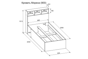 Каркас кровати Морена дуб сонома