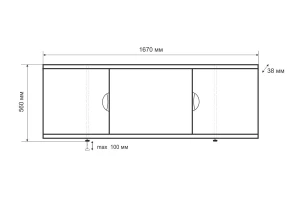 Второе фото. Экран под ванну раздвижной Валенсия Мax