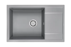 Мойка врезная с крылом PAULMARK Verlass серый металлик