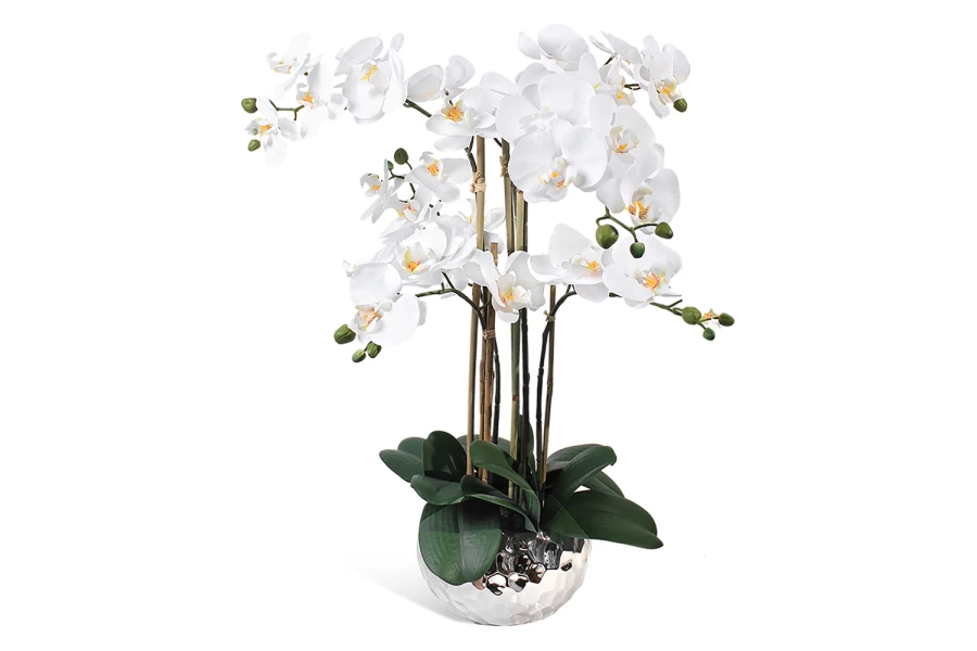 Искусственное растение в кашпо Соты Орхидея Фаленопсис (изображение №1)