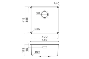 Второе фото. Мойка врезная OMOIKIRI Omi 43