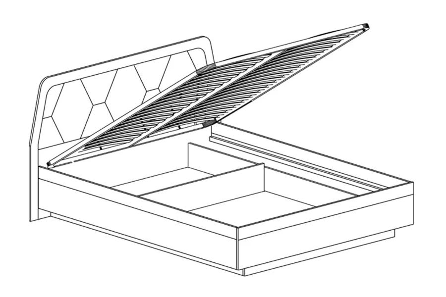 Кровать двойная c подъёмным механизмом Дели (изображение №3)