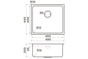 Второе фото. Мойка врезная Tadzava