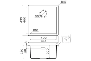 Второе фото. Мойка врезная OMOIKIRI Yamakawa