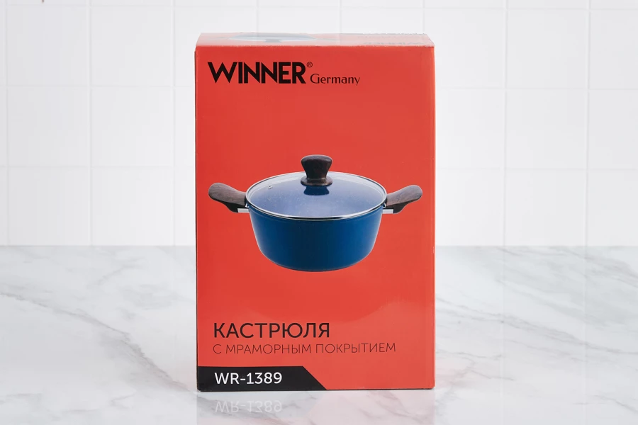 Кастрюля с крышкой WINNER Лазурь 2.1 л (изображение №6)