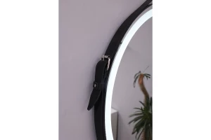 Зеркало на ремне Accent Black Led 65х65 см
