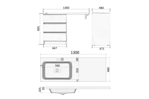 Второе фото. Тумба напольная ORANGE Sistema