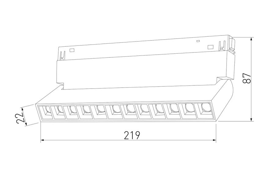 Трековый светильник Slim Magnetic HL02 (изображение №16)