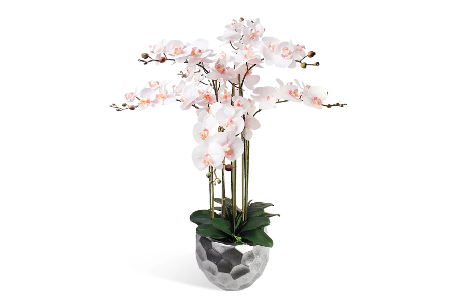 Искусственное растение в кашпо полусфера Орхидея Фаленопсис (изображение №1)