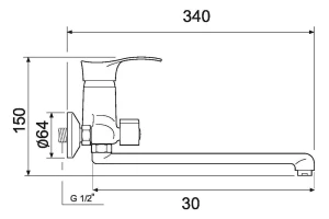 Второе фото. Смеситель для ванны SL86