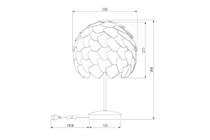 Второе фото. Лампа настольная с выключателем Cedro