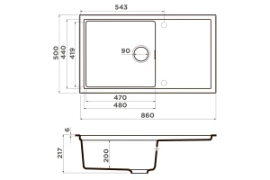 Второе фото. Мойка врезная Sintesi