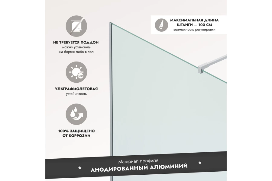 Душевая перегородка Walk in (изображение №2)