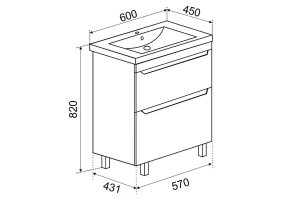 Второе фото. Тумба напольная Стоун