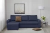 Угловой диван-кровать - аналог IKEA VILASUND, 235х90х155 см, синий (изображение №6)