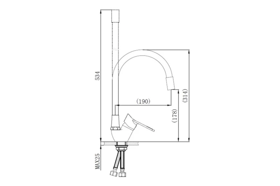 Смеситель для кухни SL137W-016F (изображение №2)