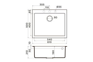 Второе фото. Мойка врезная OMOIKIRI Bosen 61