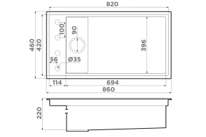 Второе фото. Мойка врезная OMOIKIRI Kinaru pro