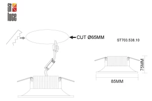 Второе фото. Светильник встраиваемый ST703.538.10