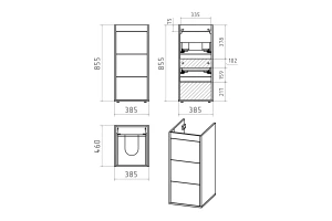 Второе фото. Тумба напольная под стиральную машину Grafit