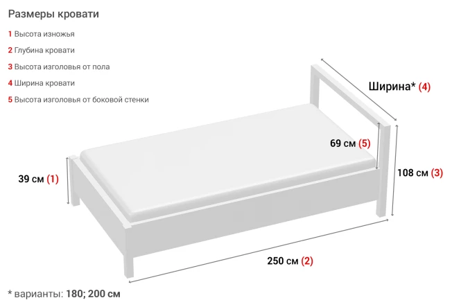 Кровать с подъёмным механизмом ESTA Daniela (изображение №6)