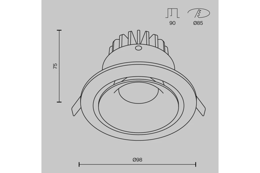 Светильник встраиваемый Downlight Yin (изображение №11)