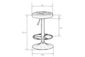 Второе фото. Барный табурет Bruno Gold