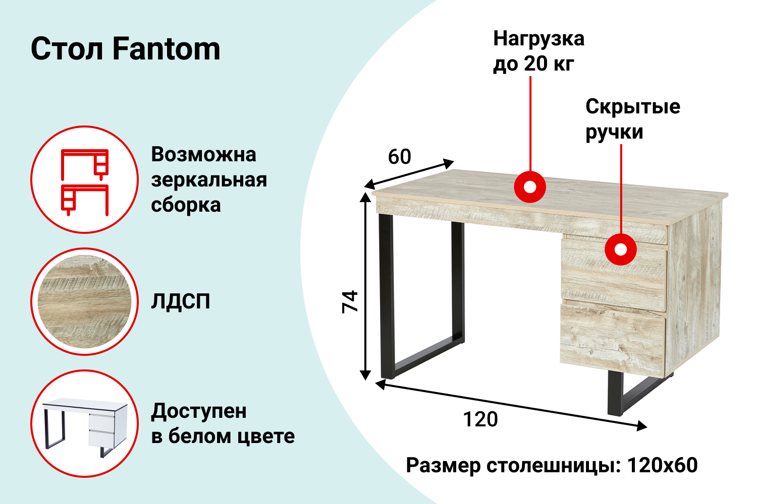 Стол Fantom СПМ-203